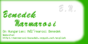 benedek marmarosi business card